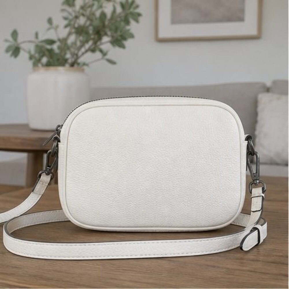 Cognac Zip Crossbody Bag